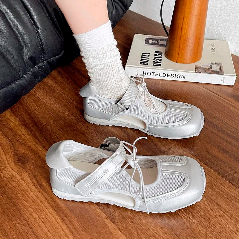 Aiertu  -  Women Shoes Sneakers Casual Flats Canvas Shoes Lace Up Summer Trend Dress Zapatos Mujer Breathable Shallow New Ladies Shoes Aiertu