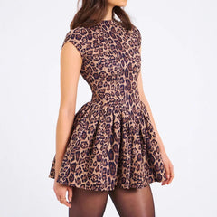 Aiertu  -  Women's High-end Party  Sexy Leopard Print Backless Dress  Women's Sweet and Spicy A-line Dresses 2025 Aiertu