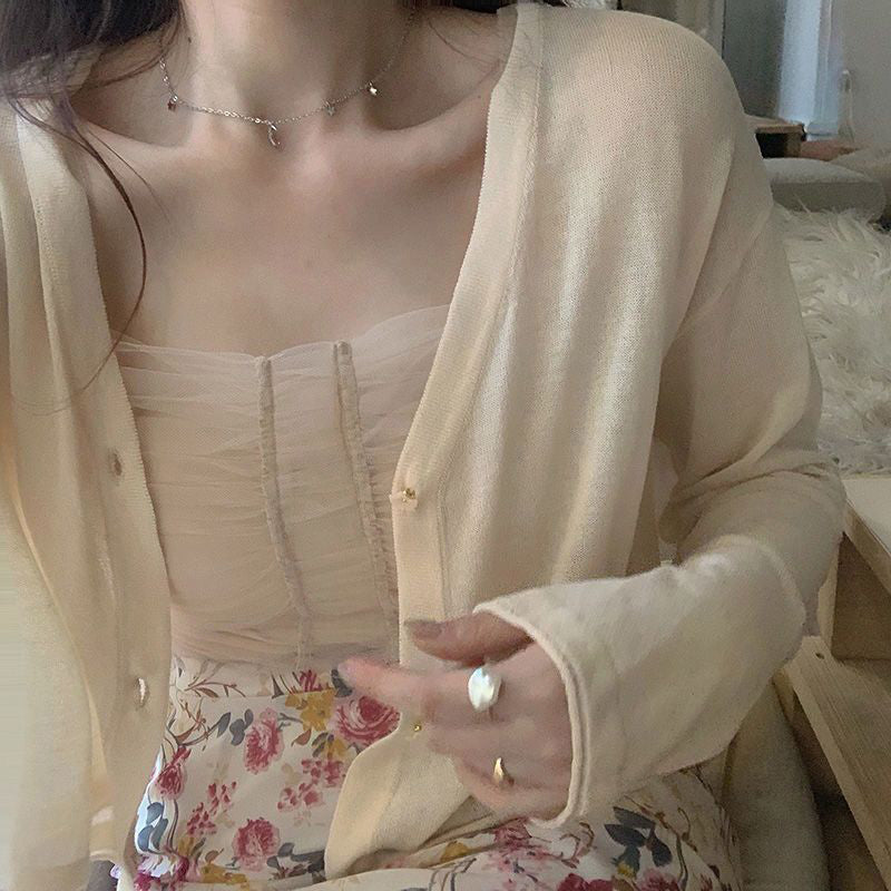 Aiertu 4Xl Sweet Cardigan Women Harajuku Sunscreen Shirts Korean Streetwear All Match Loose Casual Sun Protection Blouse Tops Aiertu