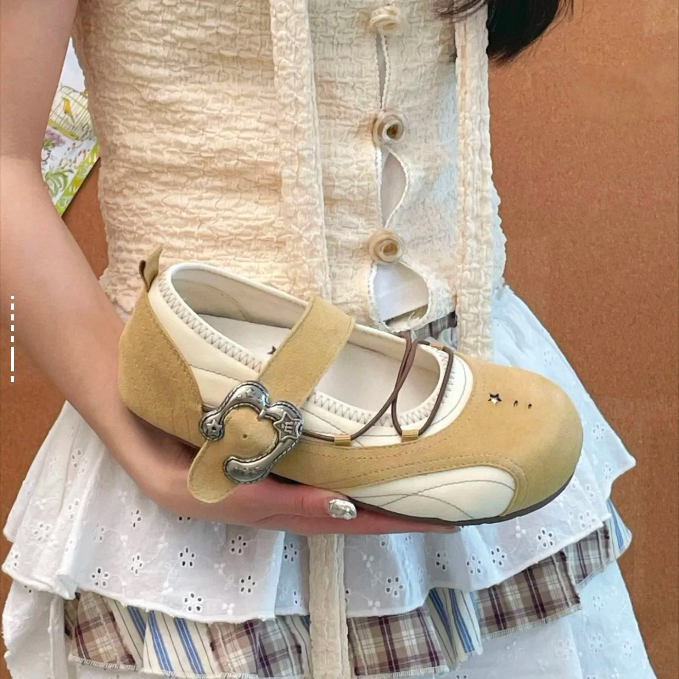 Aiertu  -   New Women Flat Marie Janes Shoes Designer Sandals Casual Loafers Woman SneakersSummer Shallow Trend Dress Sandalias Mujer Aiertu
