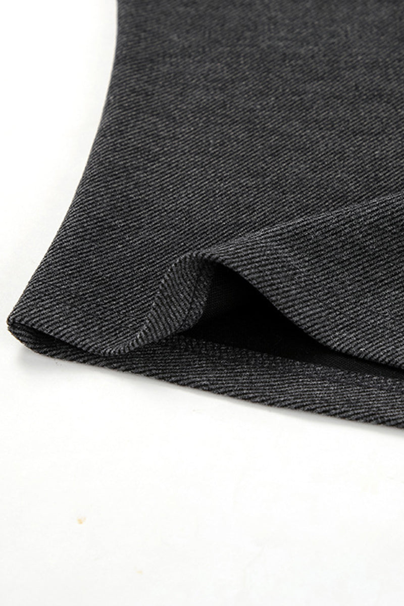 Aiertu  -Casual Street Irregular Potholes Oblique Collar Tops aiertu