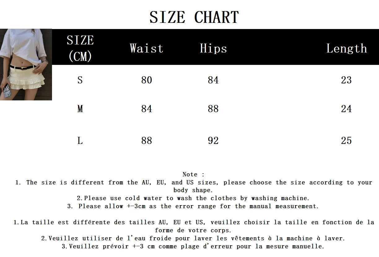 Aiertu  -  Solid Sexy Pleated Skirts For Women Low Waist Sweet Chic Y2k A-line Mini Skirt Summer Spring New Streetwear Fashion Faldas 2025 Aiertu