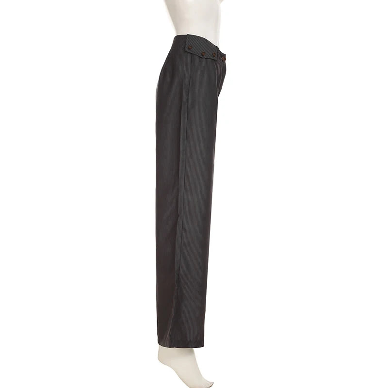 Aiertu  Vintage Striped Casual Pants for Women Y2K Aesthetic Fashion Chic Trousers Casual Streetwear 90s Bottoms Aiertu