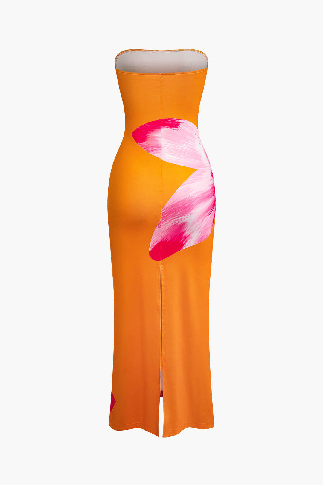 Aiertu  Sunny Floral Cascade Strapless Midi Dress Aiertu