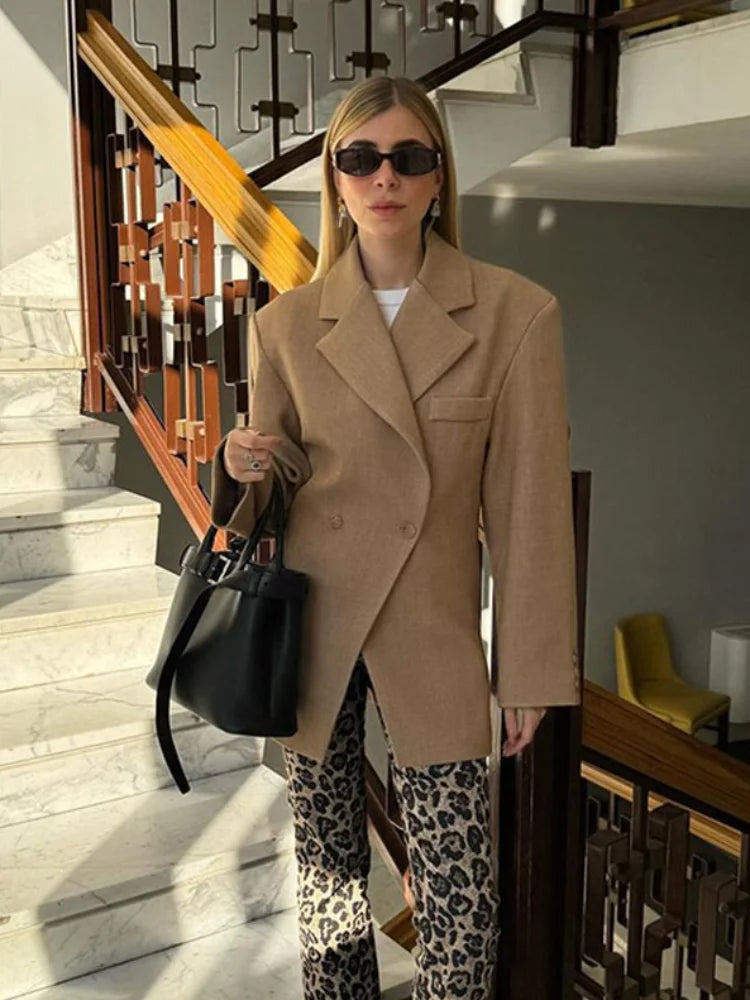 Aiertu  - Fashion Lapel Buttons Suit Jacket 2026 Women Solid Long Sleeve Office Lady Blazer Casual Coat Autumn Female Commuting Outerwear Aiertu