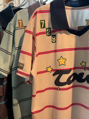 Aiertu  -  Summer All Match Streetwear Star Letter Printed Striped V-neck Jersey Loose Short Sleeved T-shirt Cool Y2k Top Graphic T Shirts Aiertu