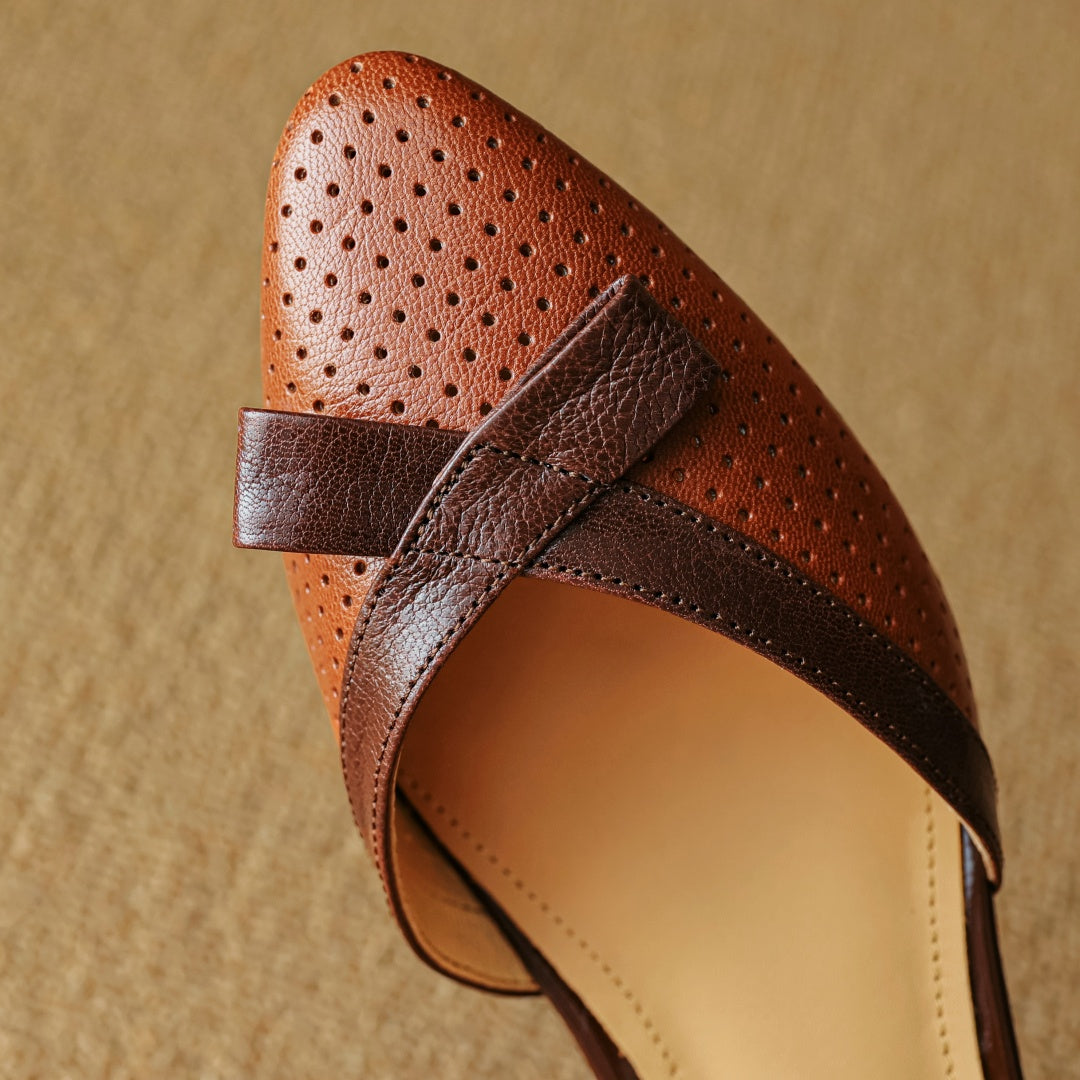 Aiertu  -  Plus size 34-41 women's sheepskin hollow-out mix color patchwork ankle strap flats sandals round toe elegant ladies daily shoes Aiertu