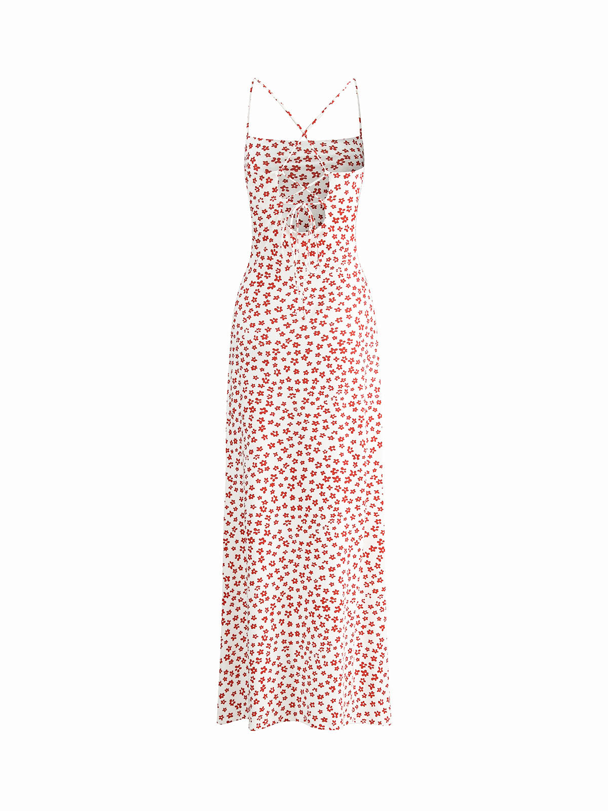 Aiertu  Strappy Floral Print Crisscross Flowy Long Sundress shopify