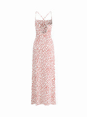 Aiertu  Strappy Floral Print Crisscross Flowy Long Sundress shopify
