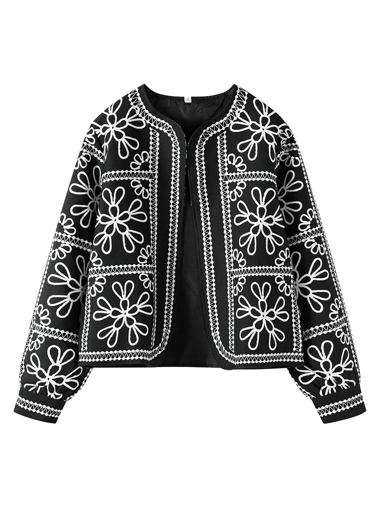 Aiertu  -  Casual Printed Jacket Shorts Set Women O-neck Long Sleeve Cardigan High Waist Shorts Suit Female Autumn Lady High Street Outfit Aiertu