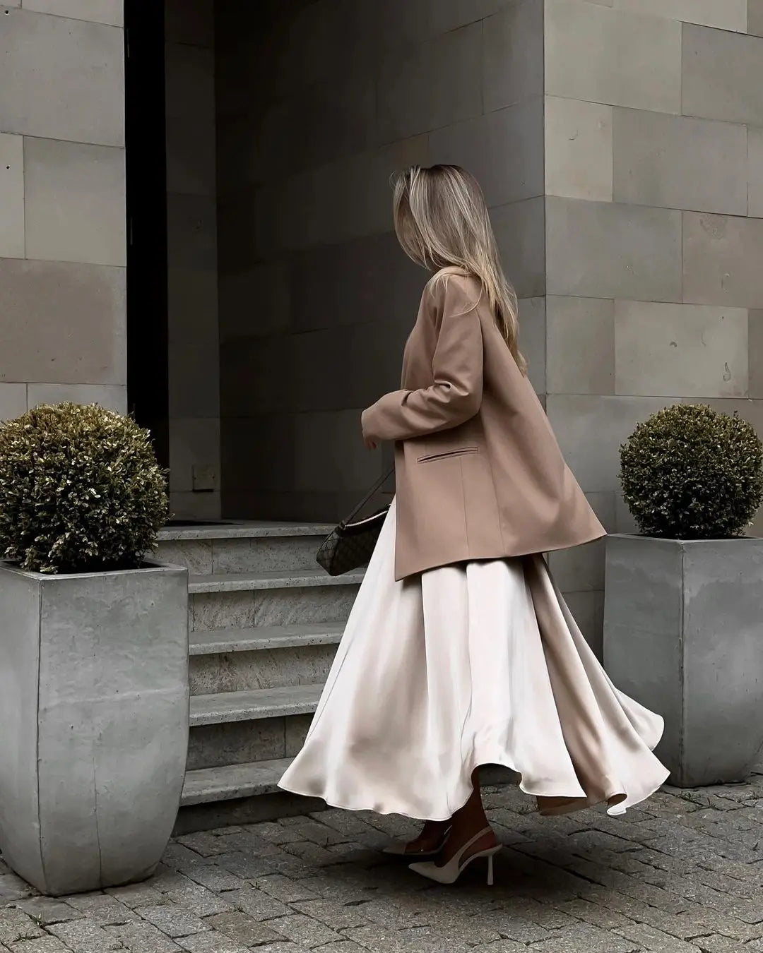 Aiertu  -   Elegant Satin Loose Women Skirt High Waist Maxi Skirts Streetwear Classic Long Skirt Fashion Female Black Skirt Aiertu