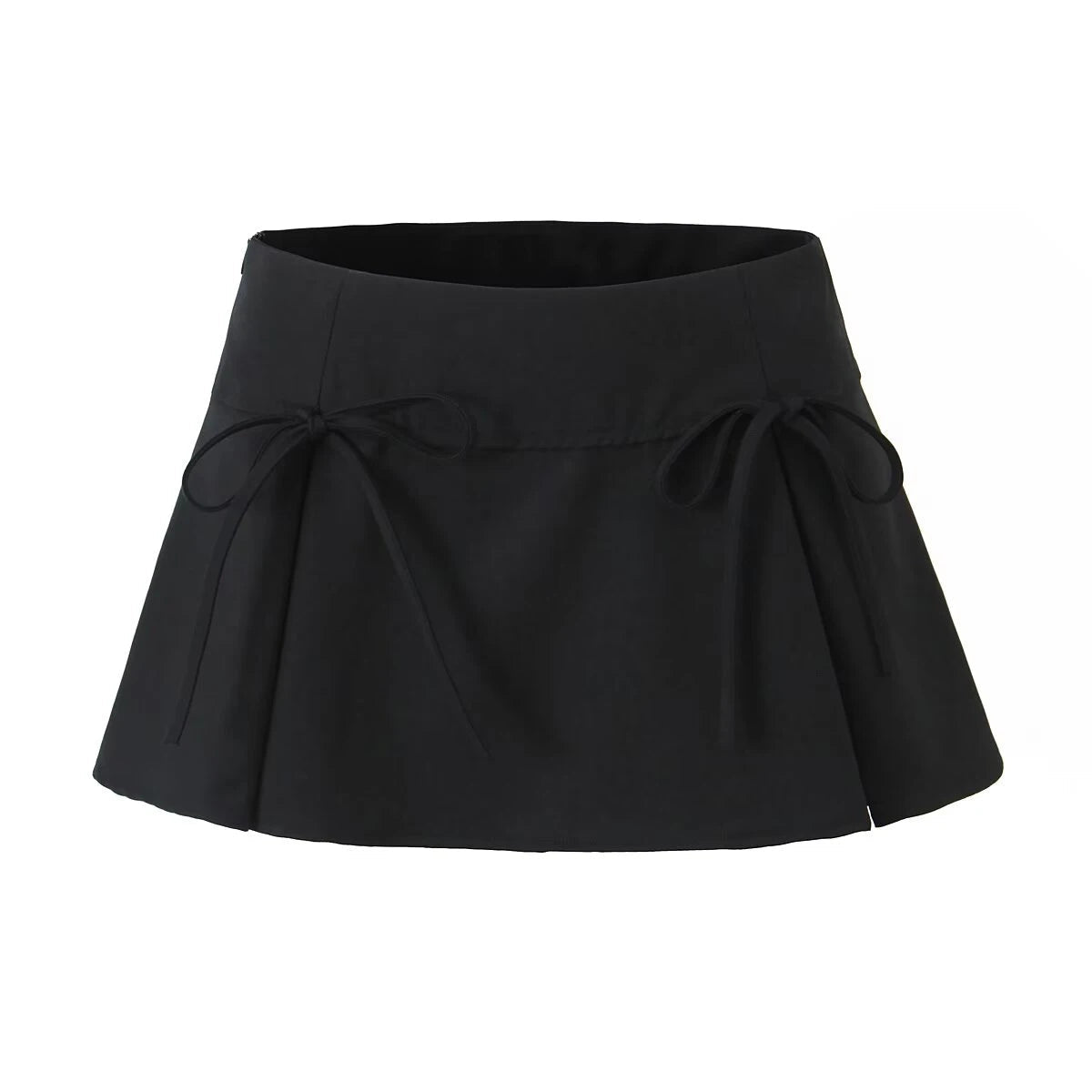 Aiertu Mini Skirt with Bow Low Rise Boxy Pleated Short Skirt Miniskirt Summer Y2K 90s Cute Outfit Aiertu