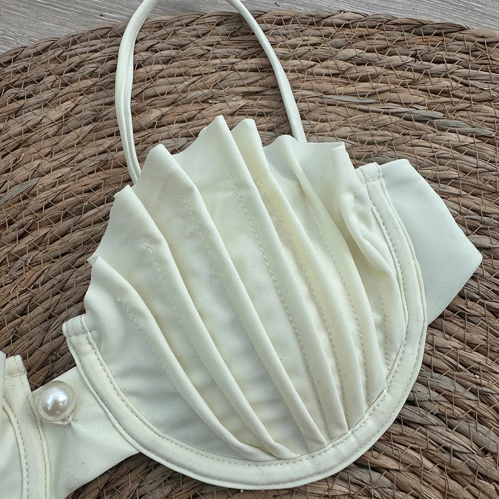 Aiertu  -  Sexy Shell Micro Bikini Women Swimsuit Female Swimwear Thong Bikinis Set Brazilian Beach Wear Bathing Suit Biquini Aiertu