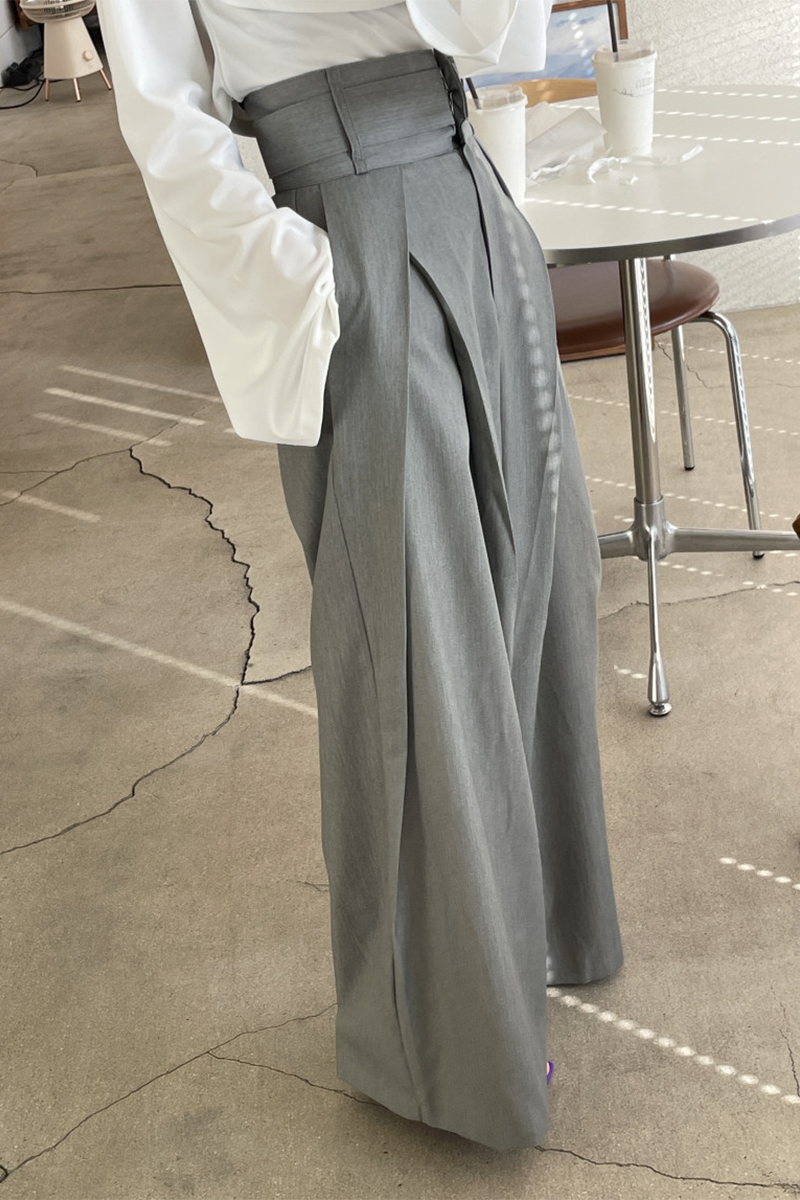 Aiertu  -Casual Pocket Loose High Waist Wide Leg Bottoms aiertu