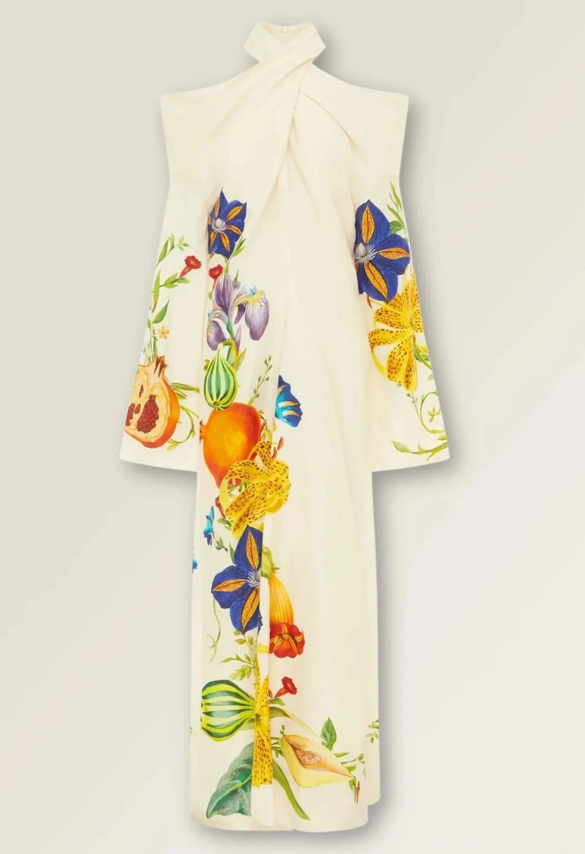 Aiertu  -  Elegant Fashion Long Printed Dress Cross Neck Shoulder Bared Cotton Maxi Gown for Women Crossbody Casual Comfortable Skirt Aiertu