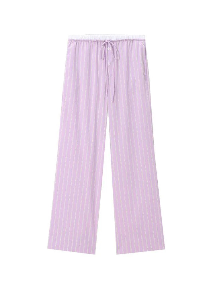 Aiertu  -  Women Summer Striped 2-Pieces Sets Sweet Camis Tank Tops and Trousers Female Elegant Street Two Suits Clothing Aiertu