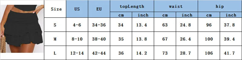 Aiertu Women Y2k Lace Mini Skirt Elastic Low Rise Ruffle Half Slip Skirt Layered Pleated Flowy Short Skirt Vintage Streetwear Aiertu