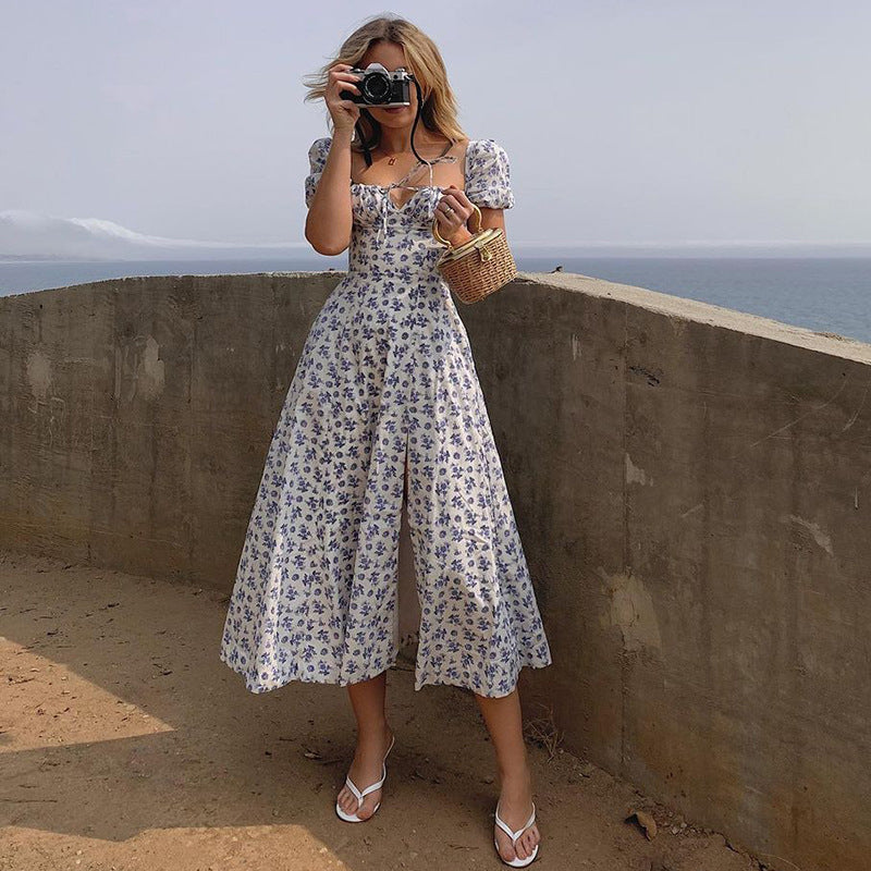 Aiertu - Summer Floral Print Dress Aiertu