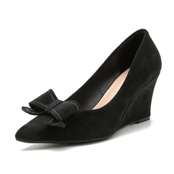 Aiertu  -  Shoes Woman Bow-Knot Female Footwear Modis Pointed Toe Clogs Platform Shallow Mouth New Butterfly Dress Cute Creepers Big Aiertu