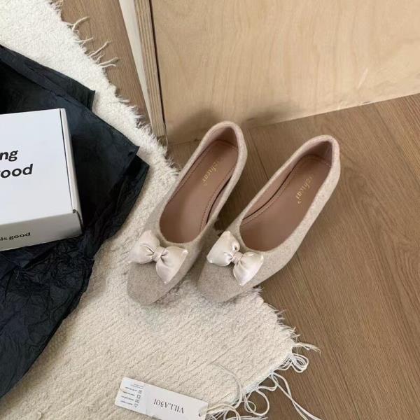 Aiertu  -  Square Toe Women Shoes On Heels Clogs Platform Casual Female Sneakers Bow-Knot All-Match Flats Modis Creepers Butterfly Comforta Aiertu