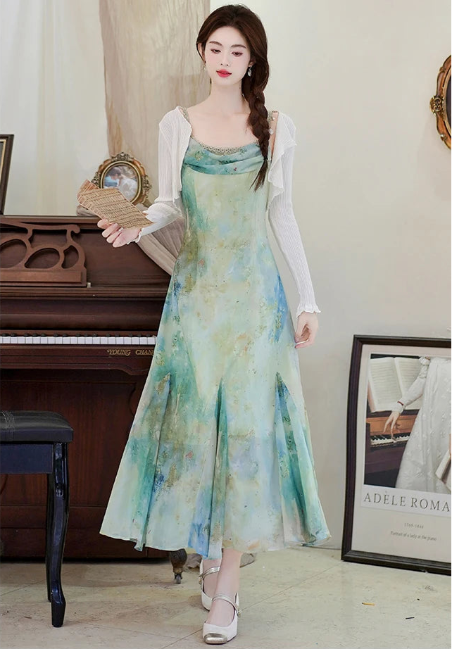 Aiertu  Sea Siren Ethereal Essence Style Dress Aiertu