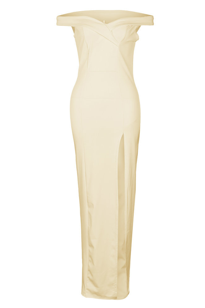 Aiertu  -  Fashion Elegant Solid Backless High Opening Off the Shoulder Irregular Dress Dresses(5 Colors) Aiertu