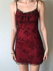 Aiertu  -  Floral Mesh Paneled Mini Dress Aiertu