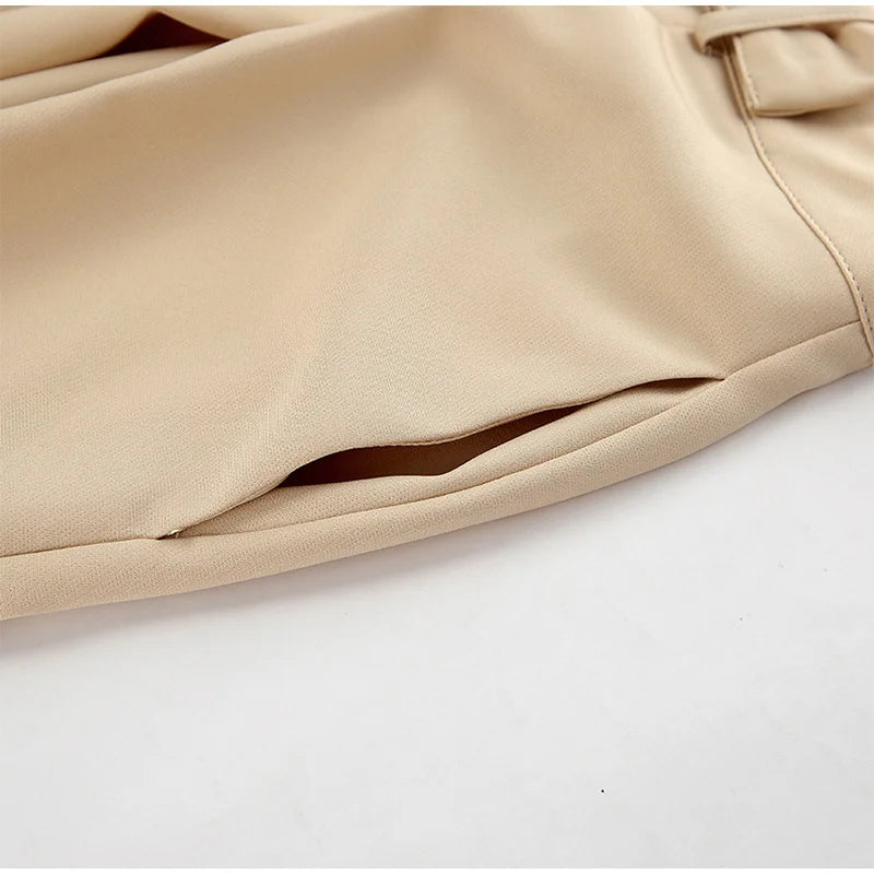 Aiertu  -  Casual Khaki Pleated Wide Legs Pants Women Chic High Waist Baggy Trousers Female 2026 Spring Summer New Fashion Office Pant Aiertu