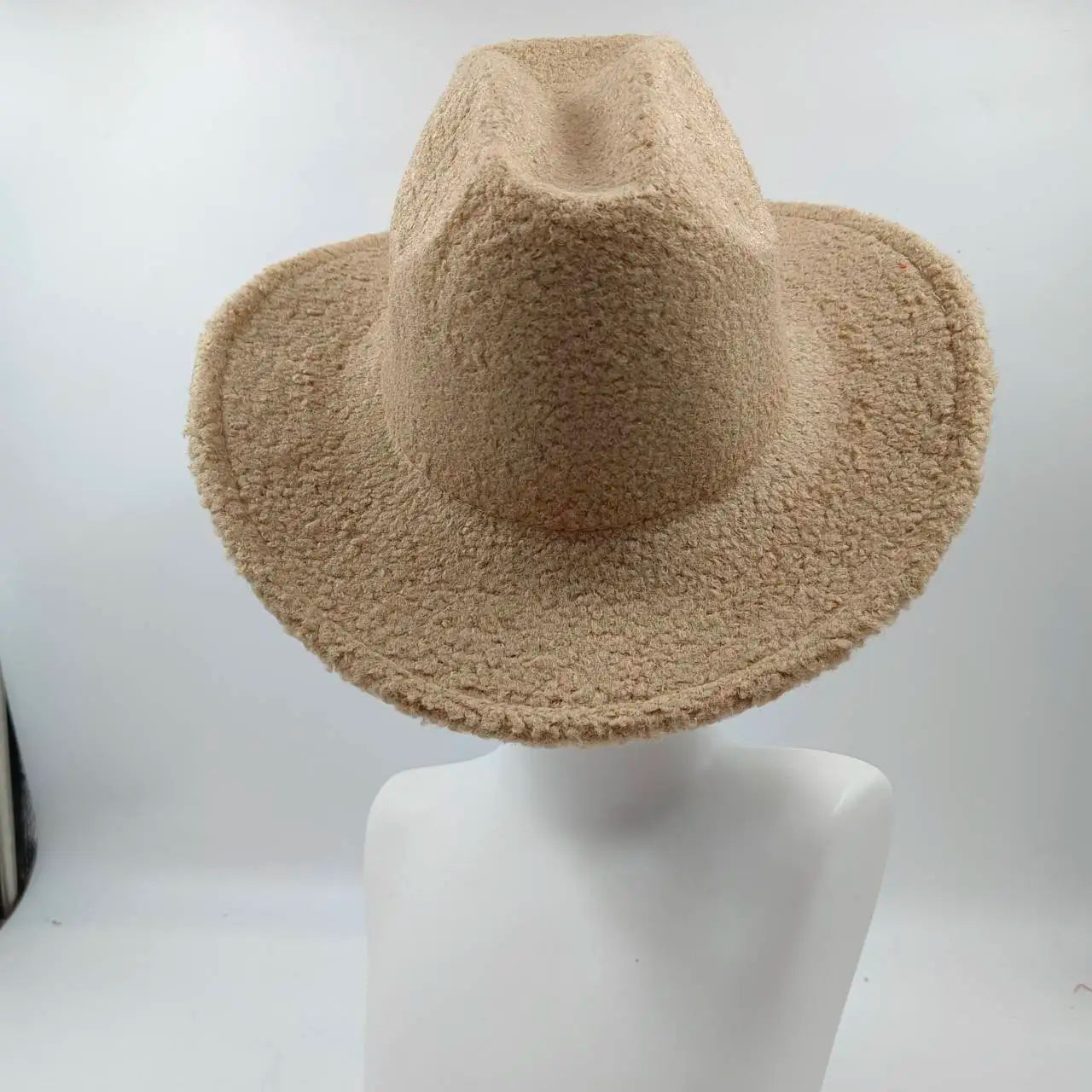 Aiertu  -  Fedora Hat Emerald Green Plush Cowboy Hat Material New Jazz Hat European and American Fashion Hat Big Brim Hat Aiertu