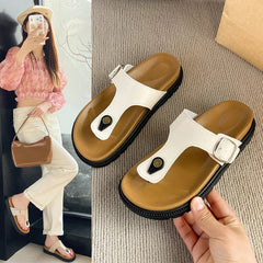 Aiertu  -  Summer Women Cork Slippers Outdoor Flip Flops Sandals Slippers Women Couple Beach Sandals for Women Shoes for Women Aiertu