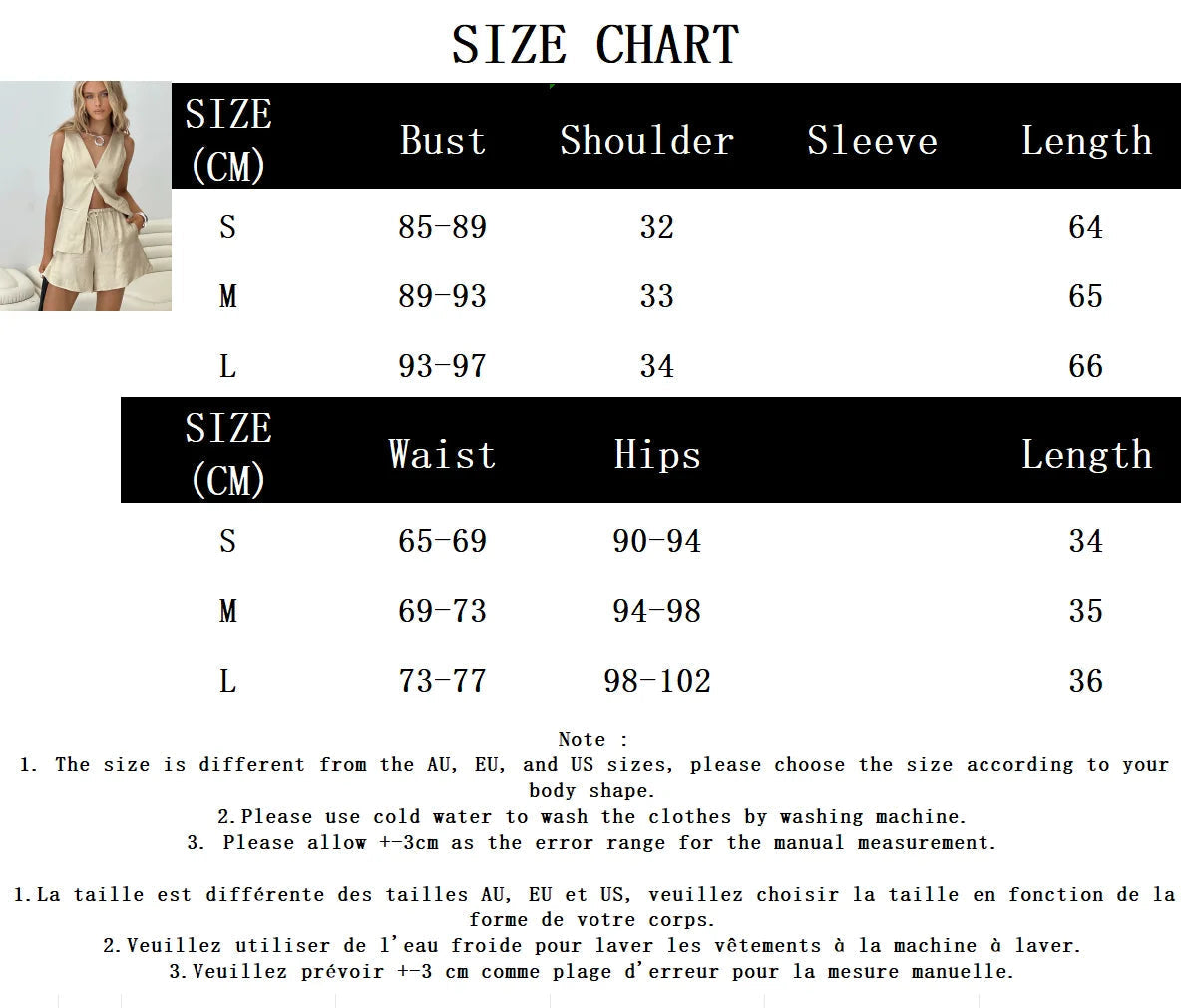 Aiertu  -  Solid Vest Two-piece Set Women V Neck One Buttons Sleeveless Waistcoat+Drawstring Shorts Summer Simple Casual Fashion Short Pant Aiertu