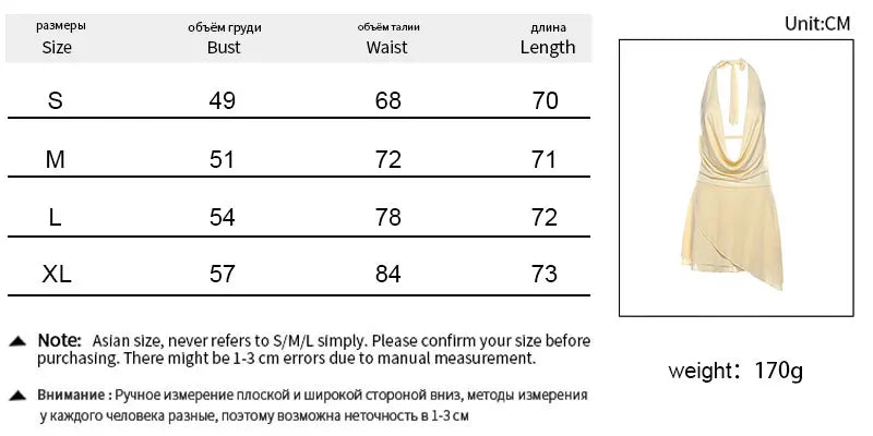 Aiertu Summer Mini Dresses Fashion Women Solid Sleeveless Sexy Backless Low Chest V-Neck Halter Dresses Casual Streetwear Female Dress Aiertu