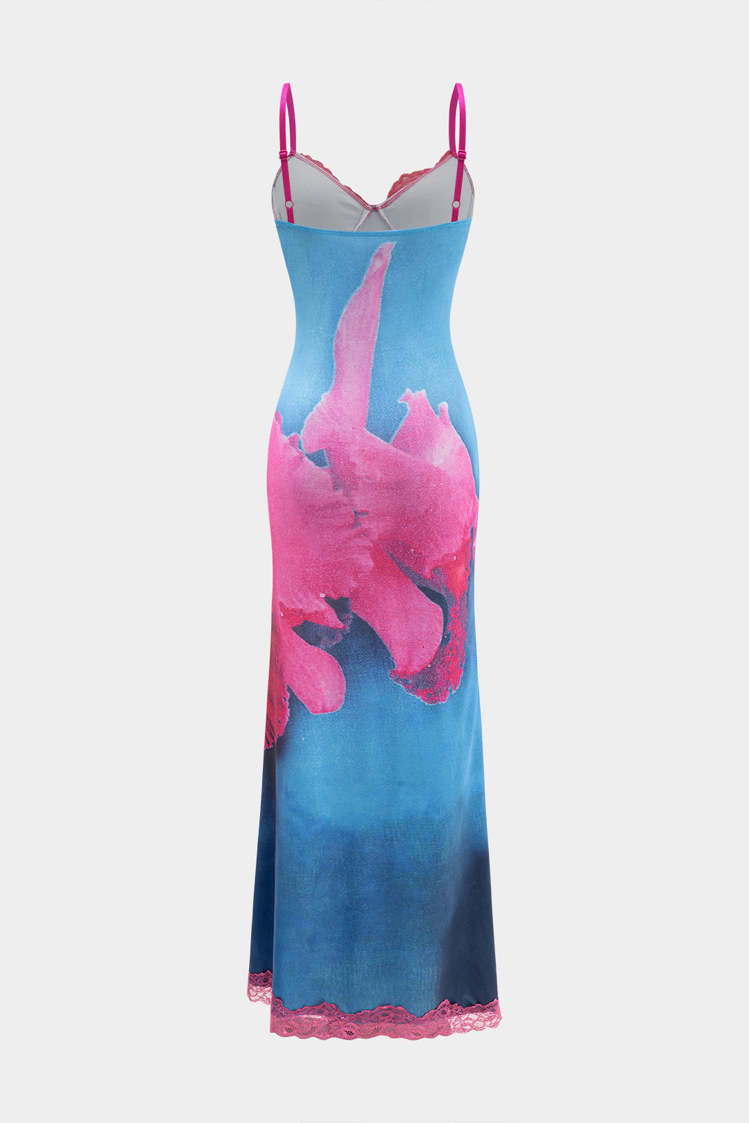 Aiertu  -  Floral Print Patchwork Sleeveless Midi Dress Aiertu