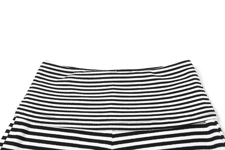 Aiertu  Thin Stripe Print Women 2 Piece Set Y2K Summer Vacation Halter Bandage Bra Tops+Shorts Matching Beach Party Clubwear Aiertu