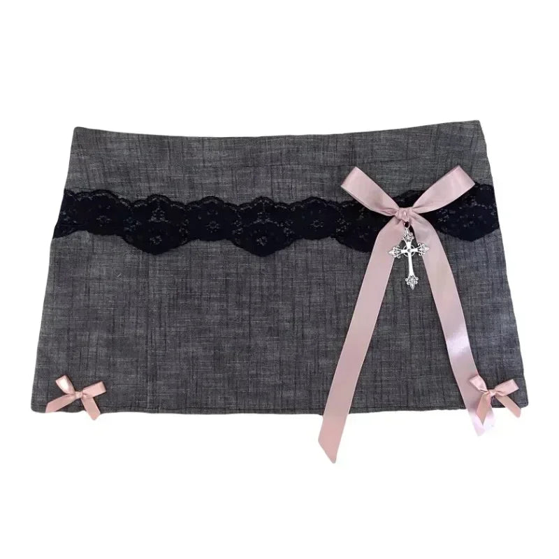 Aiertu  -  Y2K New Gothic Punk Studded Mini Skirt Harajuku Sexy Ultra Short Black Rivet Pleated Skirt Hot Girl Kawaii Skirt Womens Clothing Aiertu