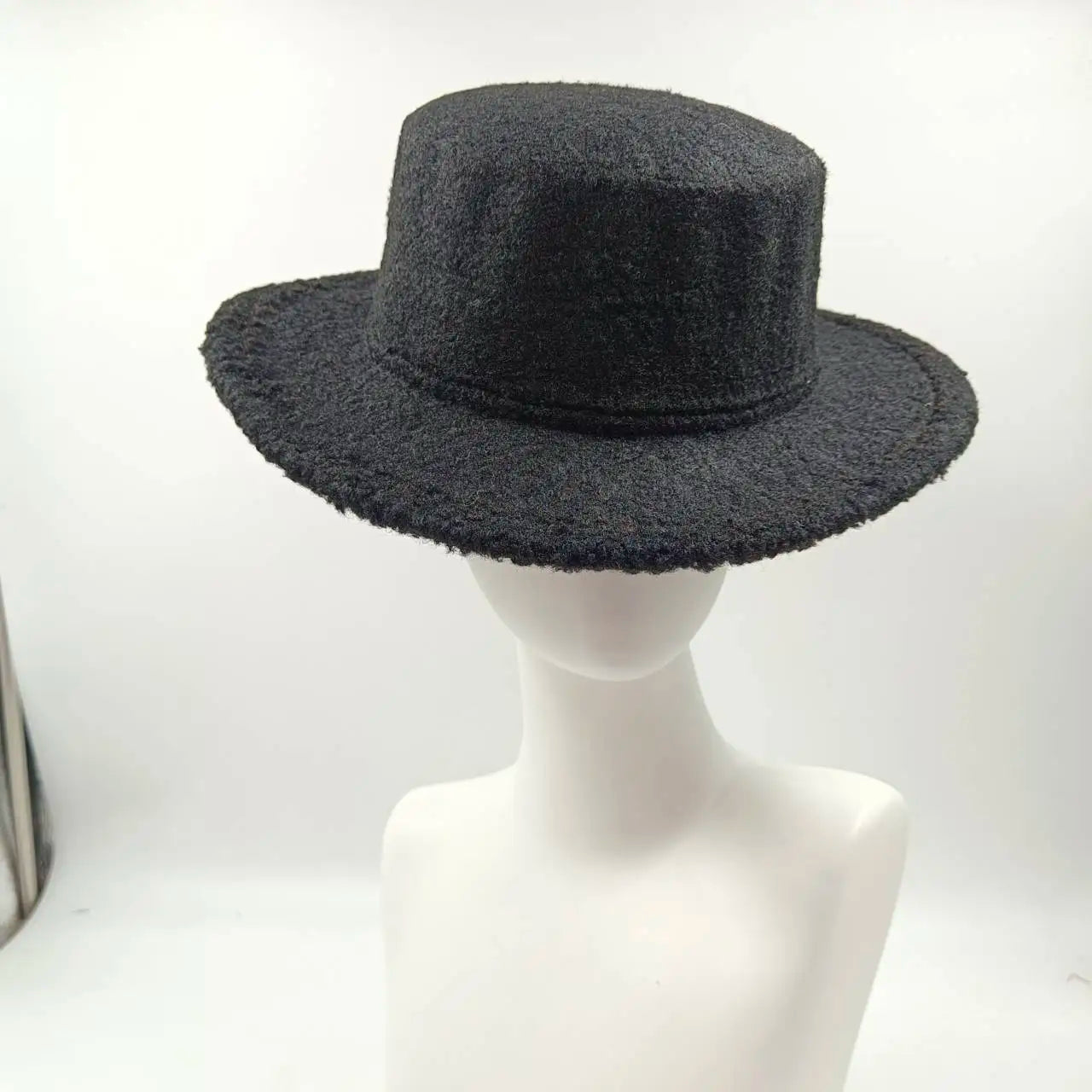 Aiertu  -  Fedora Hat Emerald Green Plush Cowboy Hat Material New Jazz Hat European and American Fashion Hat Big Brim Hat Aiertu