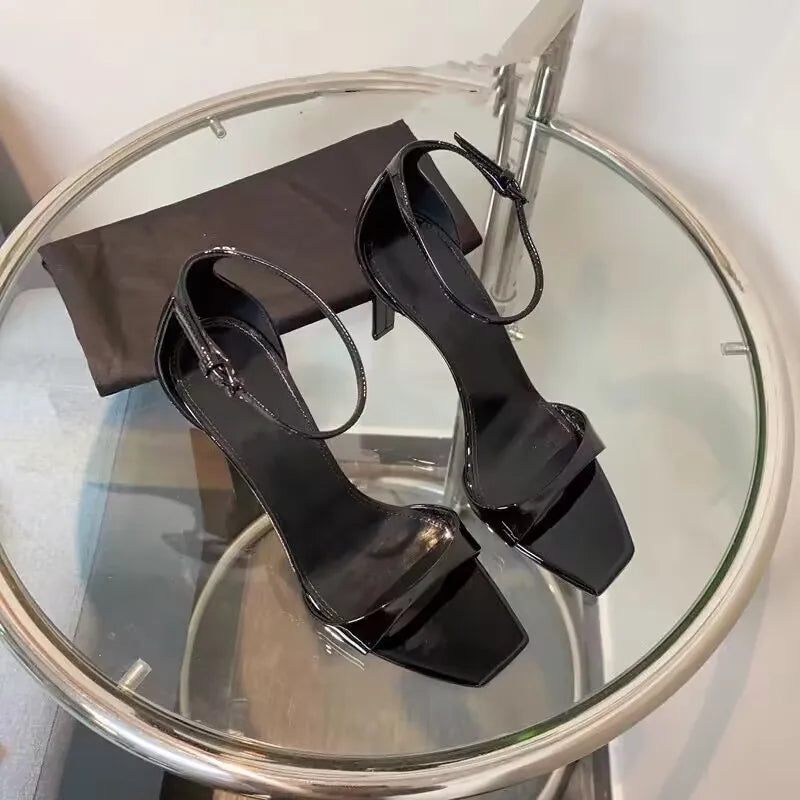 Aiertu  -  Summer thin heel peep toe women sandals buckle strap heels Aiertu