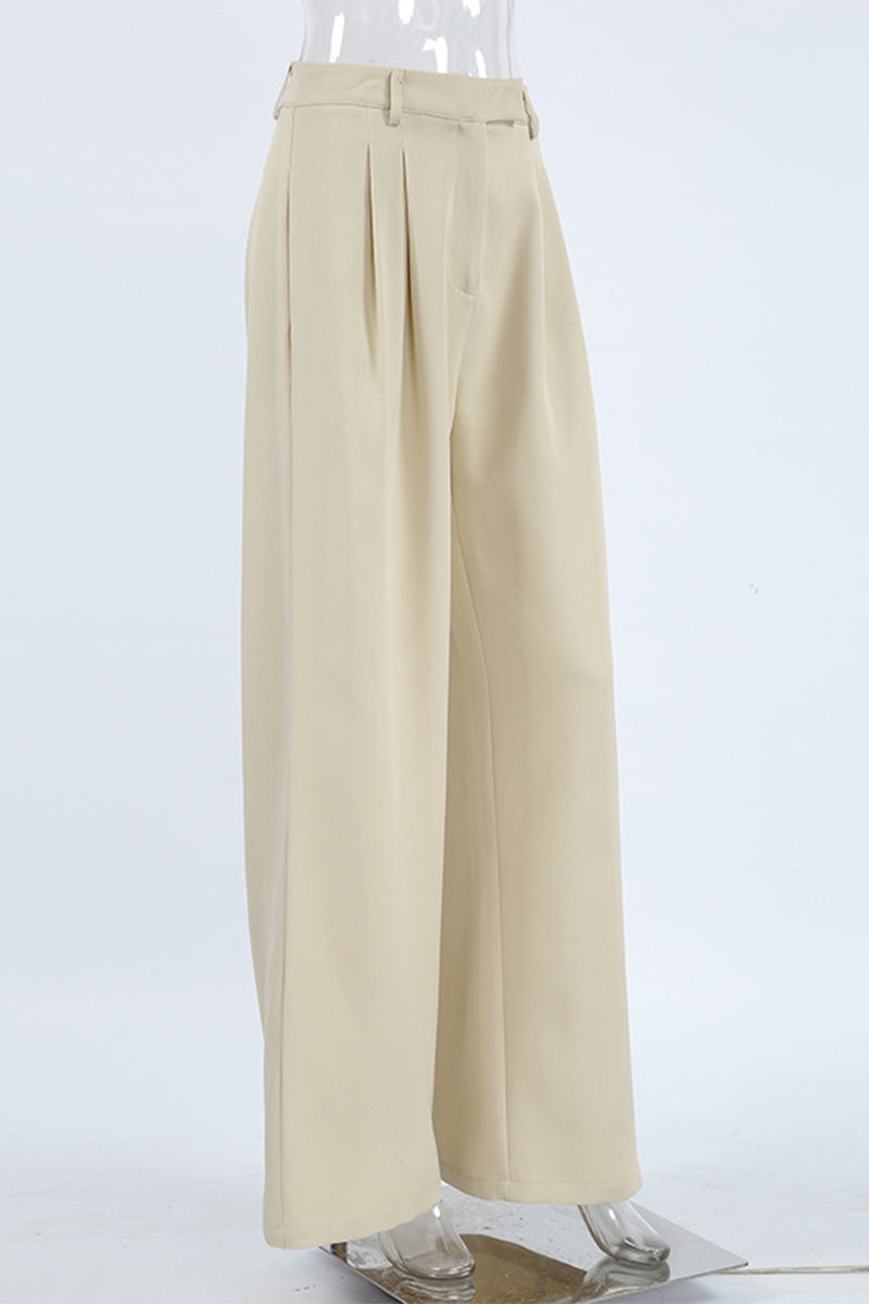 Aiertu  -Casual Street Patchwork Loose High Waist Wide Leg Bottoms(No waist belt) aiertu