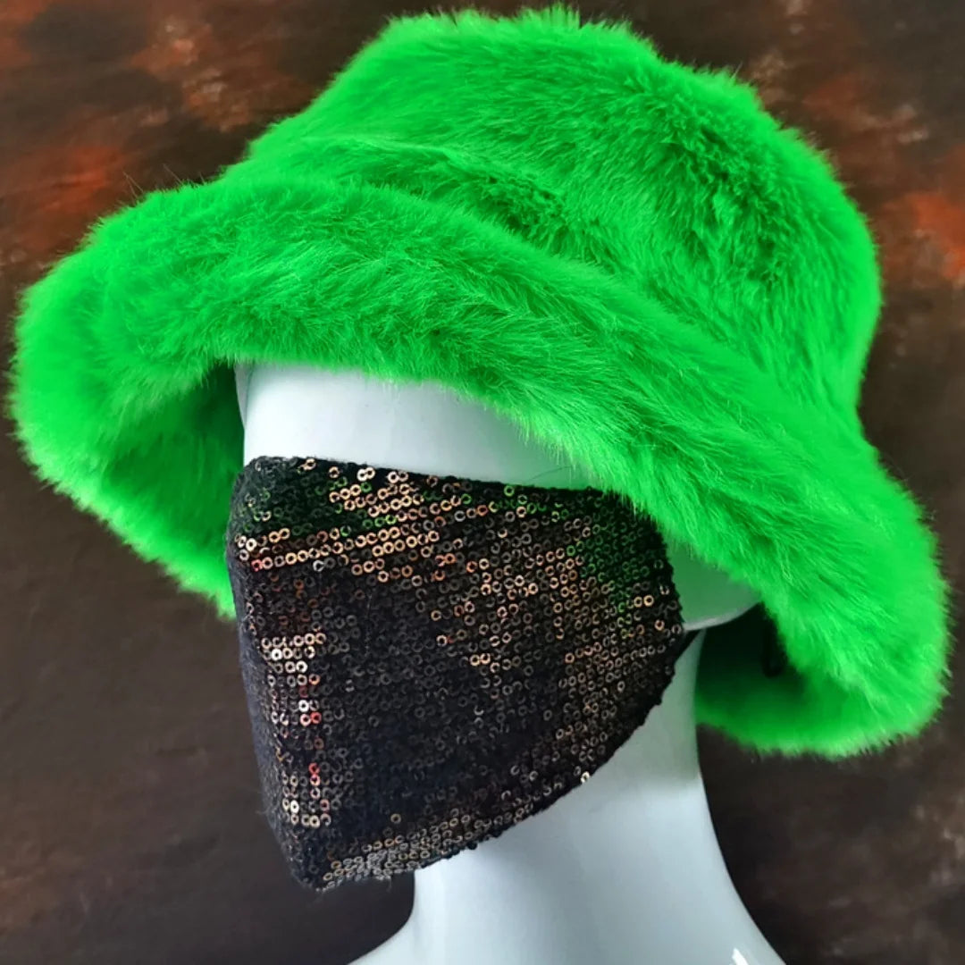 Aiertu  -  Winter 58-60cm XL Faux Fur Bucket Hat For Women Outdoor Warm Luxury Oversize Fisherman Hat Girl Trendy Party Long Fur Panama Cap Aiertu