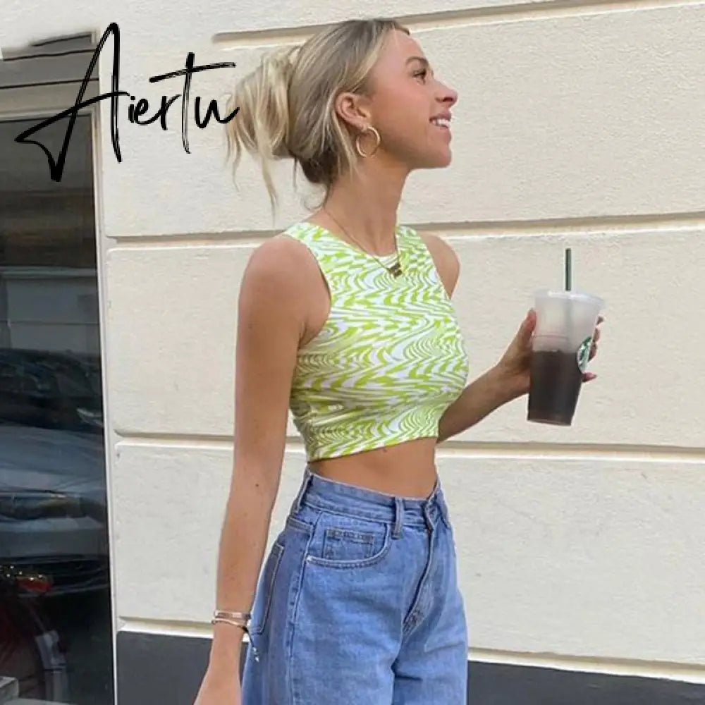 90s Y2K Brown Cami Tanks Ruched Tie Up Crop Top Women New Harajuku Cute Backless Tank Tops Sexy Halter Party Beachwear Aiertu