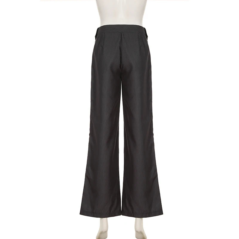 Aiertu  Vintage Striped Casual Pants for Women Y2K Aesthetic Fashion Chic Trousers Casual Streetwear 90s Bottoms Aiertu