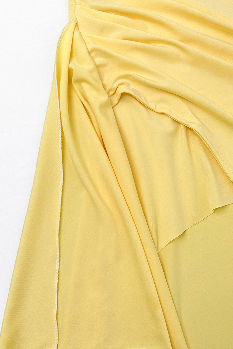 Aiertu  -  Sexy Slit Flounce Strapless Evening Dresses Aiertu