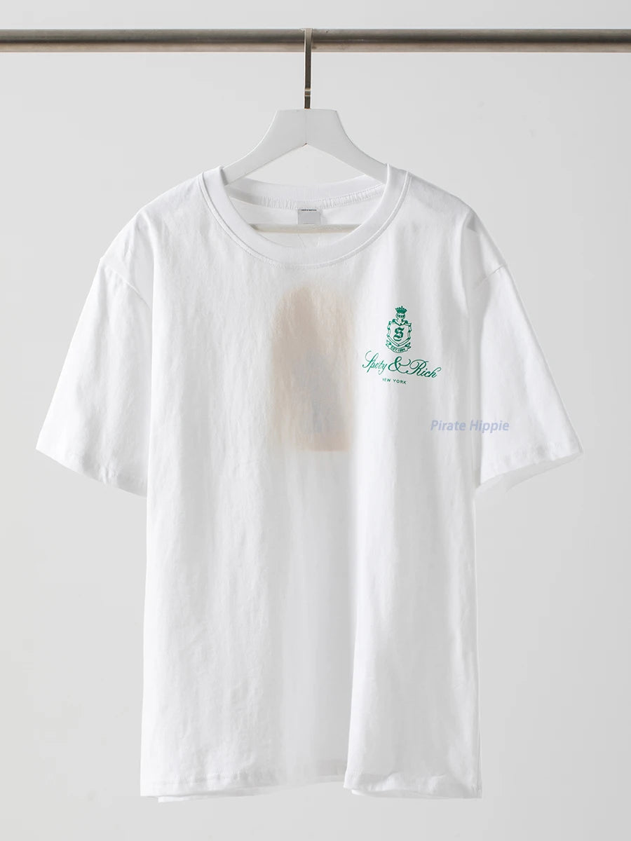 Aiertu  -   Sporty Letter Print T-shirt Women Round Neck Cotton Cozy Casual Short Sleeve Tees 2026 Summer New Classic Fashion T-shirts Aiertu