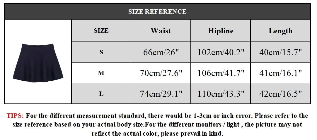 Aiertu  Women Fashion Navy Blue A-Line Knitted Mini Skirt Vintage High Elastic Waist Female Chic Lady Skirts Aiertu