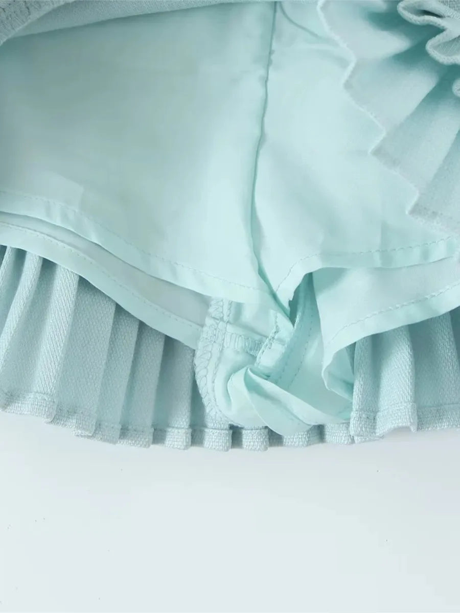 Aiertu  -  Solid Sexy Pleated Skirts For Women Low Waist Sweet Chic Y2k A-line Mini Skirt Summer Spring New Streetwear Fashion Faldas 2025 Aiertu