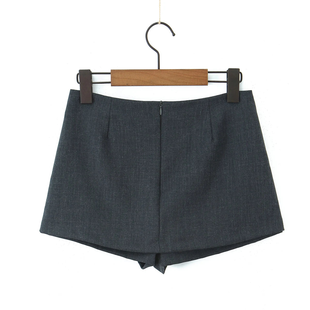 Aiertu  -  Women Slit Hem Low Waist Mini Skirt American Vintage All-match Package Hips Short Skirts Back Zipper With Shorts Underwear Aiertu