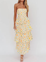 Aiertu  Strapless floral maxi dress shopify