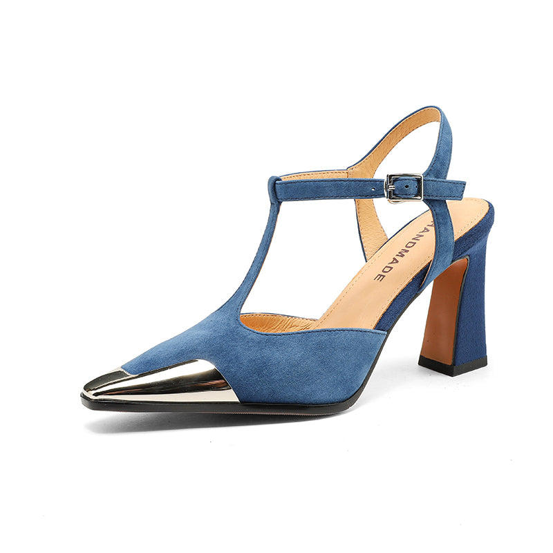 Aiertu  -  New Women Pumps Shoes High Heel Genuine Leather Fashion Casual Summer Sexy Square Toe Office Shoes Sandal Party Woman 34-41 Aiertu