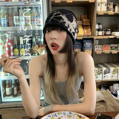 Aiertu  -  Beanies Men Tie Dye Hats Women Skullcap Unisex Warm Cotton Autumn Winter Caps Outdoor Fashion Hip-Hop Beanie Cap Gorras Aiertu