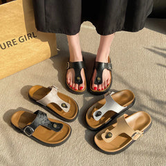 Aiertu  -  Summer Women Cork Slippers Outdoor Flip Flops Sandals Slippers Women Couple Beach Sandals for Women Shoes for Women Aiertu